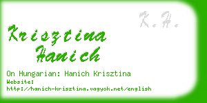 krisztina hanich business card